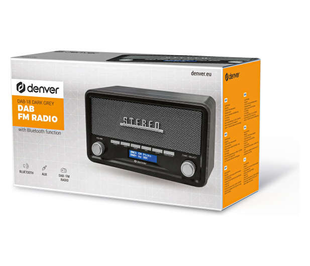 Denver Radio retro DAB+/FM Denver DAB-18 dark grey - 1535075 - zdjęcie 7